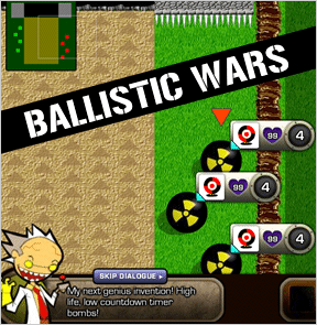 Ballistic wars flash spēle